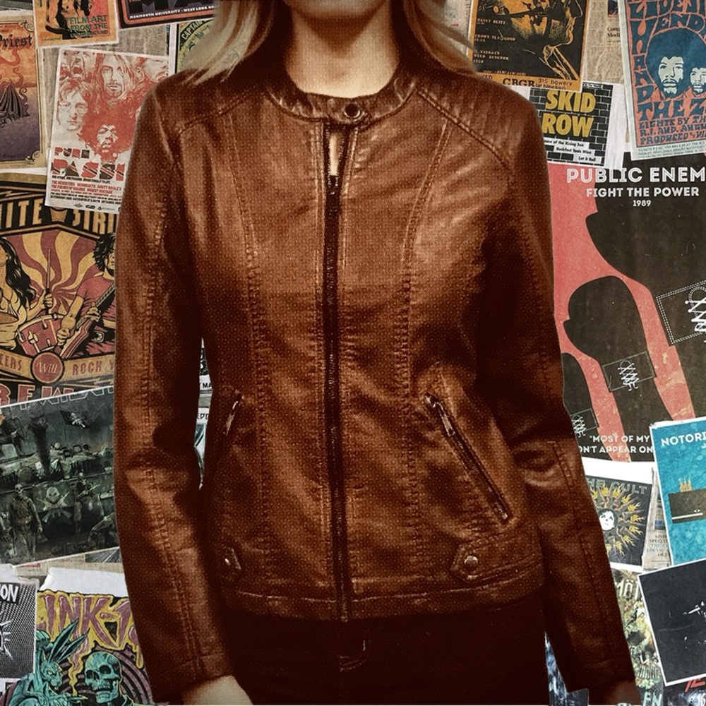 ‼️SALE‼️ NWT Sebby Collection Faux Leather Moto Jacket - Picture 14 of 15